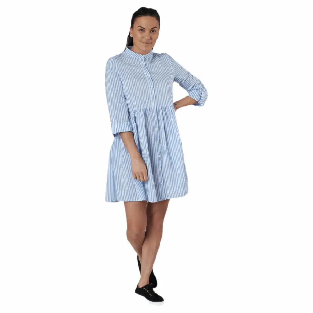 Ditte Life Stripe 3/4 Dress W White*Only Sale