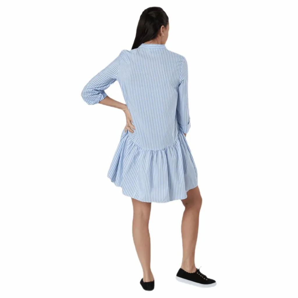 Ditte Life Stripe 3/4 Dress W White*Only Sale
