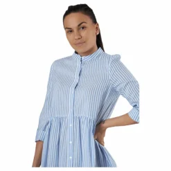 Ditte Life Stripe 3/4 Dress W White*Only Sale