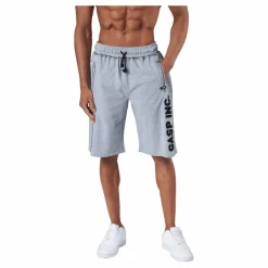 GASP Division Sweatshorts Light Grey Melange Grå New
