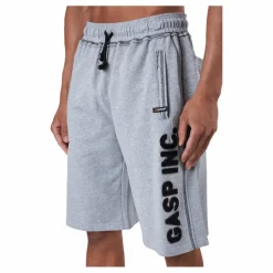 GASP Division Sweatshorts Light Grey Melange Grå New