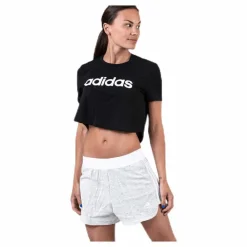 adidas D2M Crop Tee White/Black Svart Clearance