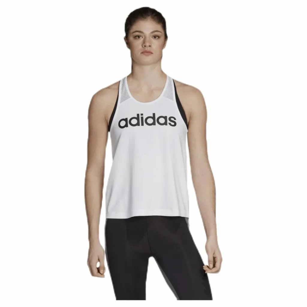 adidas D2M Logo Tank White Vit New