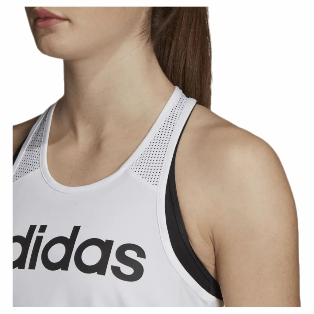 adidas D2M Logo Tank White Vit New