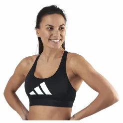 Dont Rest 3 Bars Bra Black / Grey Four / White*adidas Clearance