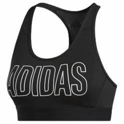 adidas Dont Rest Alphaskin Sport Branded Bra Black / White Svart Outlet