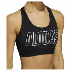 adidas Dont Rest Alphaskin Sport Branded Bra Black / White Svart Outlet