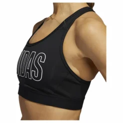 adidas Dont Rest Alphaskin Sport Branded Bra Black / White Svart Outlet