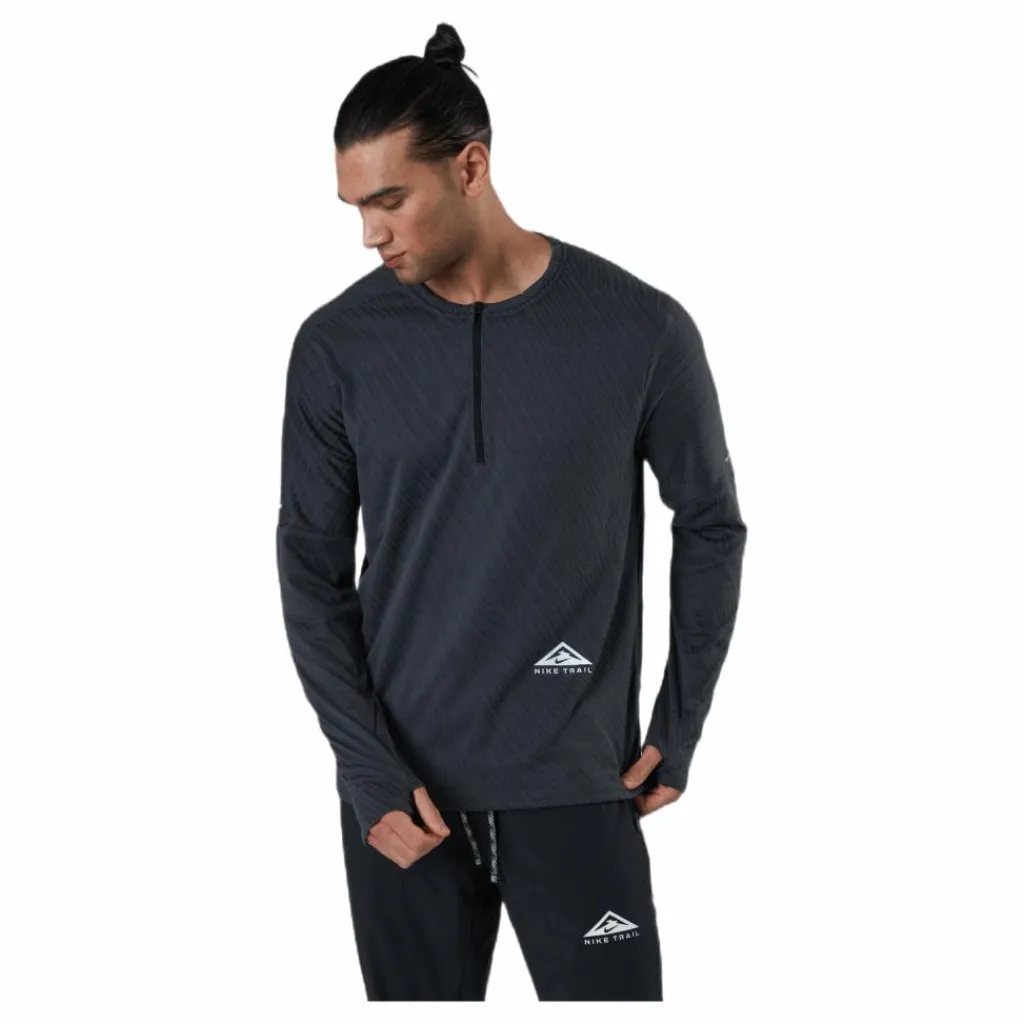 Nike Dri-FIT Element 1/2-Zip Top Trail Black/Grey Svart Hot