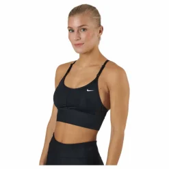 Dri-FIT Indy Women's Light-Support Padded Longline Sports Bra BLACK/WHITE*Nike Best
