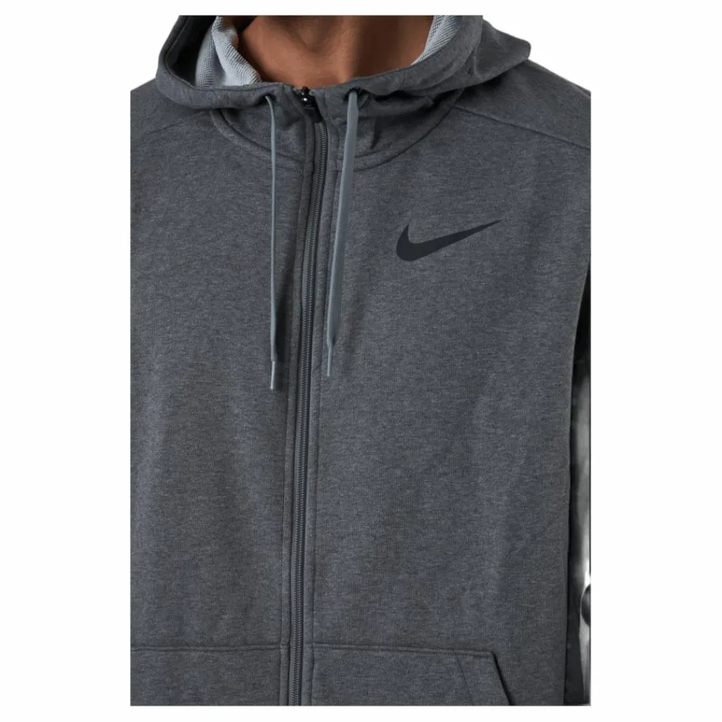 Dri-FIT Men's Full-Zip Training Hoodie CHARCOAL HEATHR/BLACK*Nike Discount