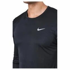 Dri-FIT Miler Men's Long-Sleeve Running Top BLACK/REFLECTIVE SILV*Nike New