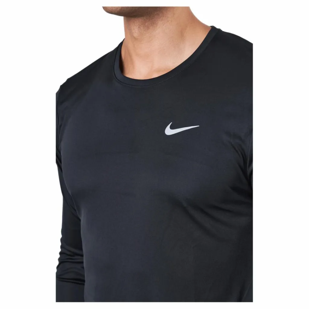 Dri-FIT Miler Men's Long-Sleeve Running Top BLACK/REFLECTIVE SILV*Nike New