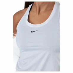 Nike Dri-FIT One Women's Slim Fit Tank WHITE/BLACK Vit Clearance