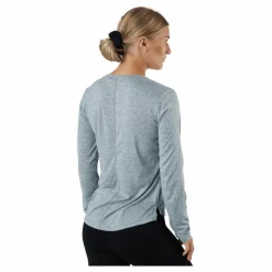 Nike Dri-FIT One Women's Standard Fit Long-Sleeve Top PARTICLE GREY/HTR/BLACK Grå Hot