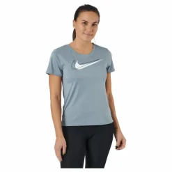 Nike Dri-fit Swoosh Run Women's Run Particle Grey/white Grå Hot