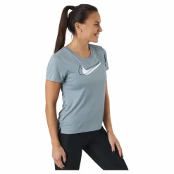 Nike Dri-fit Swoosh Run Women's Run Particle Grey/white Grå Hot