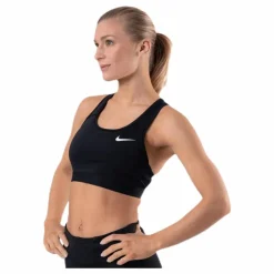 Dri-FIT Swoosh Women's Medium-Support Non-Padded Sports Bra BLACK/BLACK/WHITE*Nike