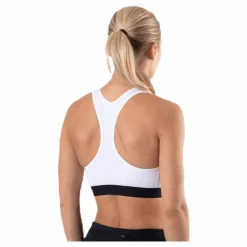 Nike Dri-FIT Swoosh Women's Medium-Support Non-Padded Sports Bra WHITE/BLACK/BLACK Vit Best