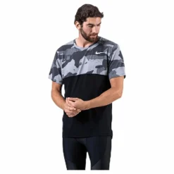 Nike Dry Camo SS Top Black/Grey Flerfärgad