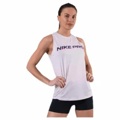 Nike Dry Tank Leg Novelty Pink Vit Outlet