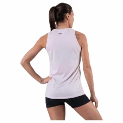 Nike Dry Tank Leg Novelty Pink Vit Outlet