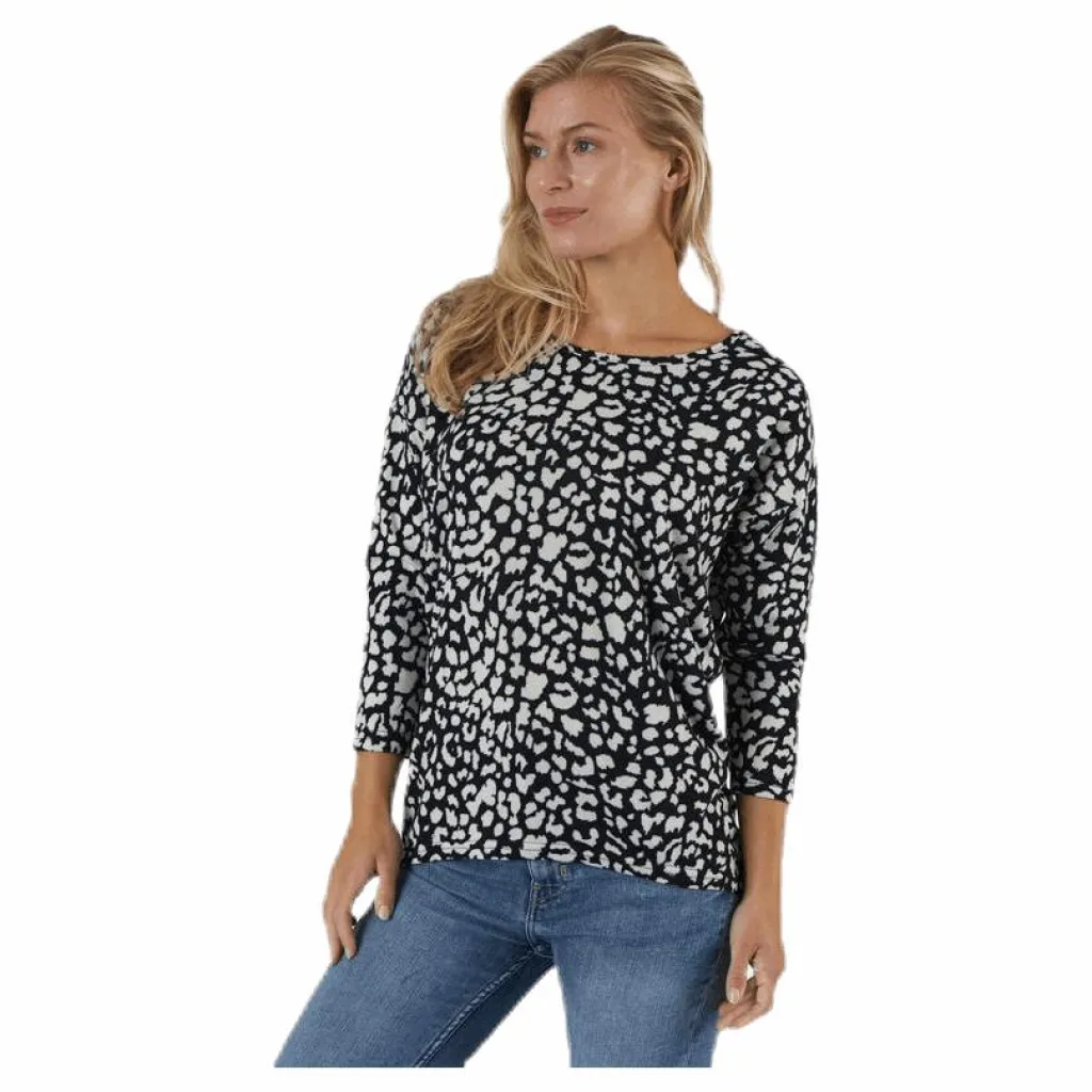 Only Elcos 4/5 Aop Top Jrs Black Svart Outlet