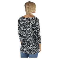 Only Elcos 4/5 Aop Top Jrs Black Svart Outlet