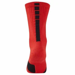 Elite Crew Basketball Socks UNIVERSITY RED/BLACK/BLACK*Nike New