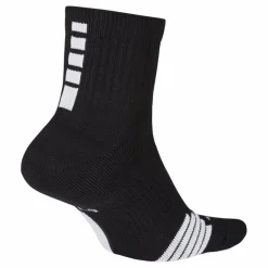 Nike Elite Mid Basketball Socks BLACK/WHITE/WHITE Svart Sale
