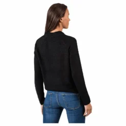 Pieces Ellen Ls O-Neck Knit Black Svart Discount