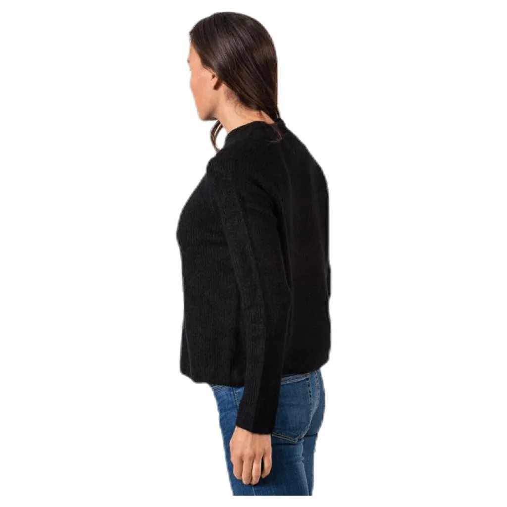 Pieces Ellen Ls O-Neck Knit Black Svart Discount