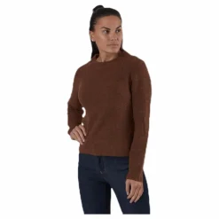 Ellen Ls O-Neck Knit Brown*Pieces New