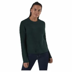 Ellen Ls O-Neck Knit Green*Pieces
