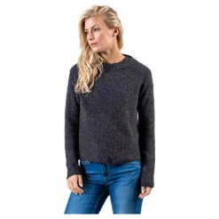 Pieces Ellen Ls O-Neck Knit Grey Grå New