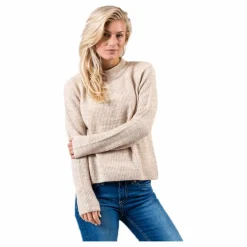 Pieces Ellen Ls O-Neck Knit White Vit Online