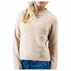 Pieces Ellen Ls O-Neck Knit White Vit Online