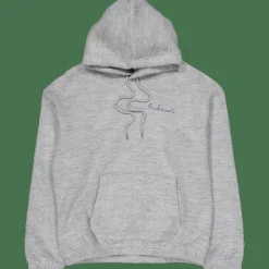 Embroidered Signature Hoodie Silver Chine*Lacoste Best