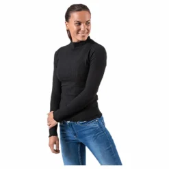 Emma L/S High Neck Top Jrs Black*Only Best