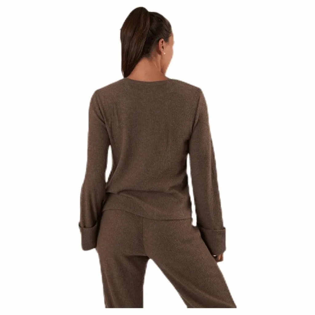 Pieces Ermione Ls Top Beige Outlet