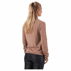Pieces Esera Ls High Neck Knit Beige
