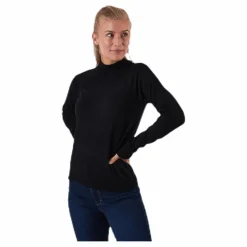 Esera Ls High Neck Knit Black*Pieces Sale