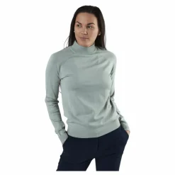 Esera Ls High Neck Knit Green*Pieces Outlet
