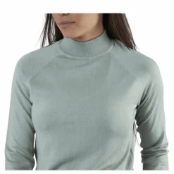 Esera Ls High Neck Knit Green*Pieces Outlet