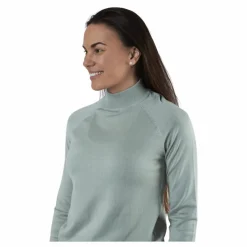 Esera Ls High Neck Knit Green*Pieces Outlet