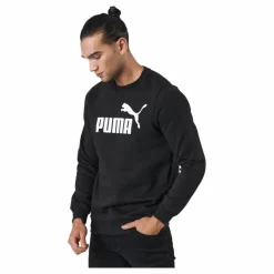 Puma Ess Big Logo Crew Fl Black Svart Sale