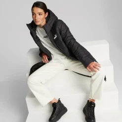 Puma Ess Hooded Padded Coat Black Svart Best