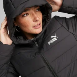 Puma Ess Hooded Padded Coat Black Svart Best