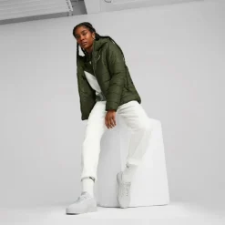 Ess Hooded Padded Jacket Myrtle*Puma Outlet