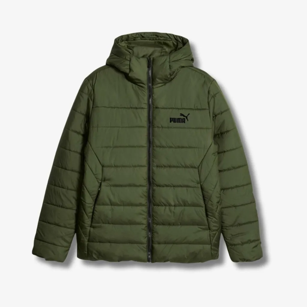 Puma Ess Hooded Padded Jacket Myrtle Grön Sale